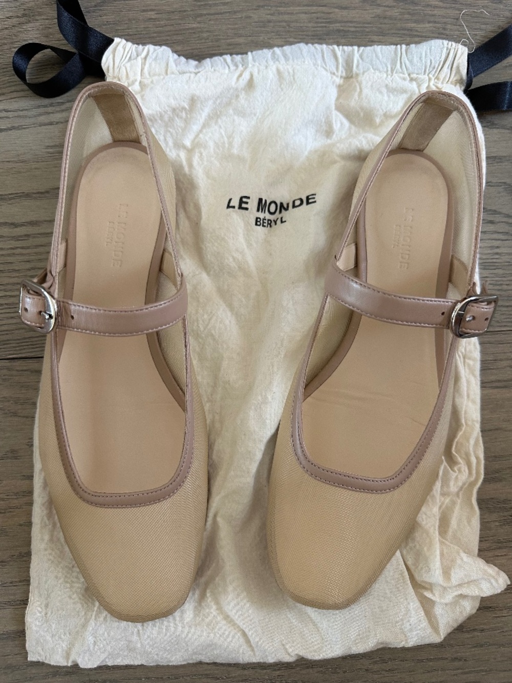 Le Monde Beryl Mesh Mary Jane size 7 / 37 Fawn